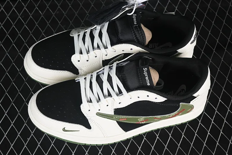 All categories Air Jordan Jordan series basketball shoes Air Jordan 1 Low High-end customized low-top sneakers Travis Scott x Fragment Design x Air Jordan 1 Low OG SP Joe 1 Burberry joint beige black green hook low-top cultural casual sneakers XS2024-032
